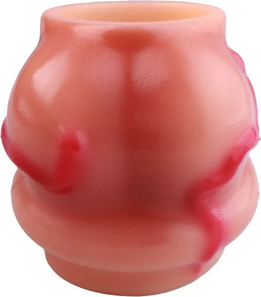 Realistic Animal Dog Knot Penis Enlargement Soft Silicone Cock Half Sleeve Sex Toy for Couples