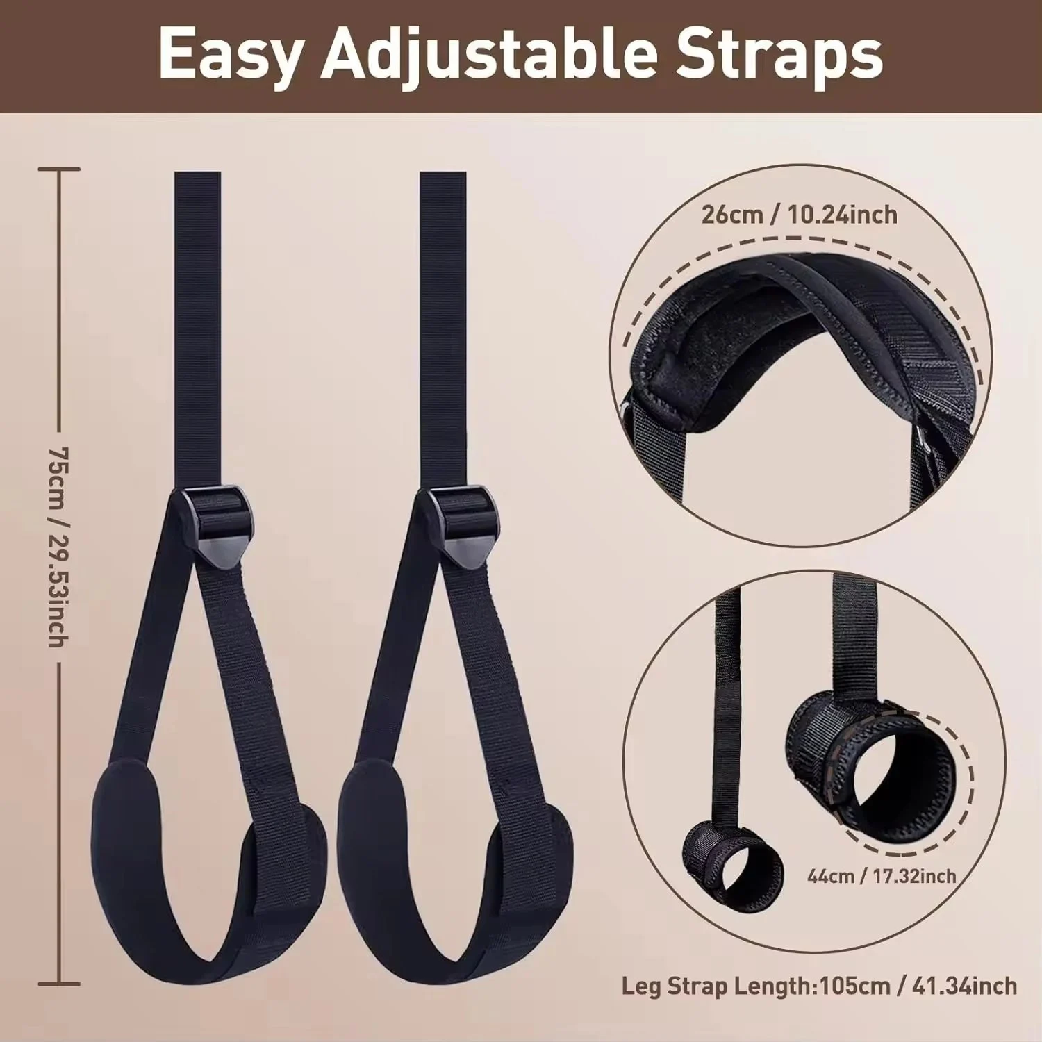 Adult Sex Bondage Kit Bed Restraints Set with Handcuffs Neck to Thigh Ankle Adjustable Leg Straps Handcuffs for Couples