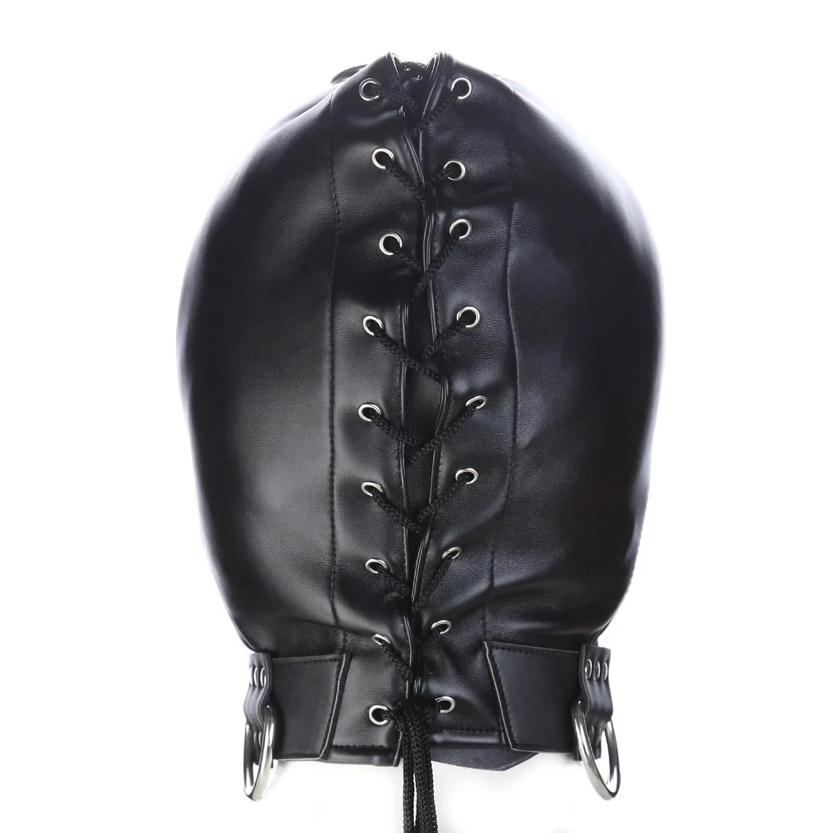 Adult Sex Face Slave Costume Male Bondage Big Leather Head Hood