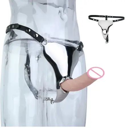 Men's Metal Underwear with a Unique Mouth-shaped Design Suitable for Power and Restraint Stainless Steel Sex Toys