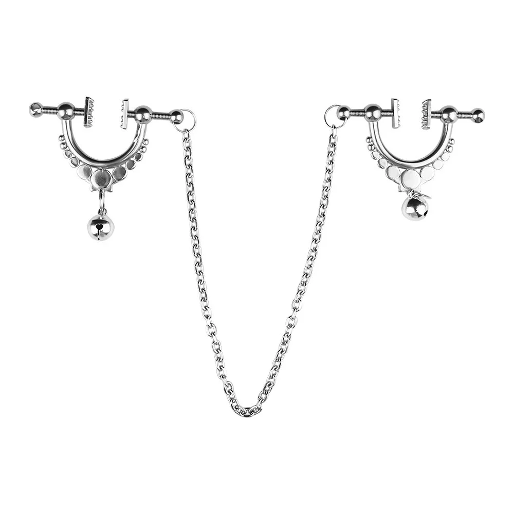 Adult Game Bondage Shop Metal Chain Breast Clip Set Nipple Clamp Chain BDSM Bondage Flirting Sex Toys