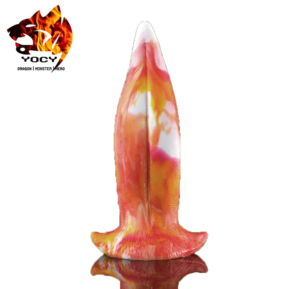 8 inch Evil's Tongue Shaped Dildo Fantasy-Inspired Licking Tongue Dildo Flexible Silicone Sex Toy for Couples