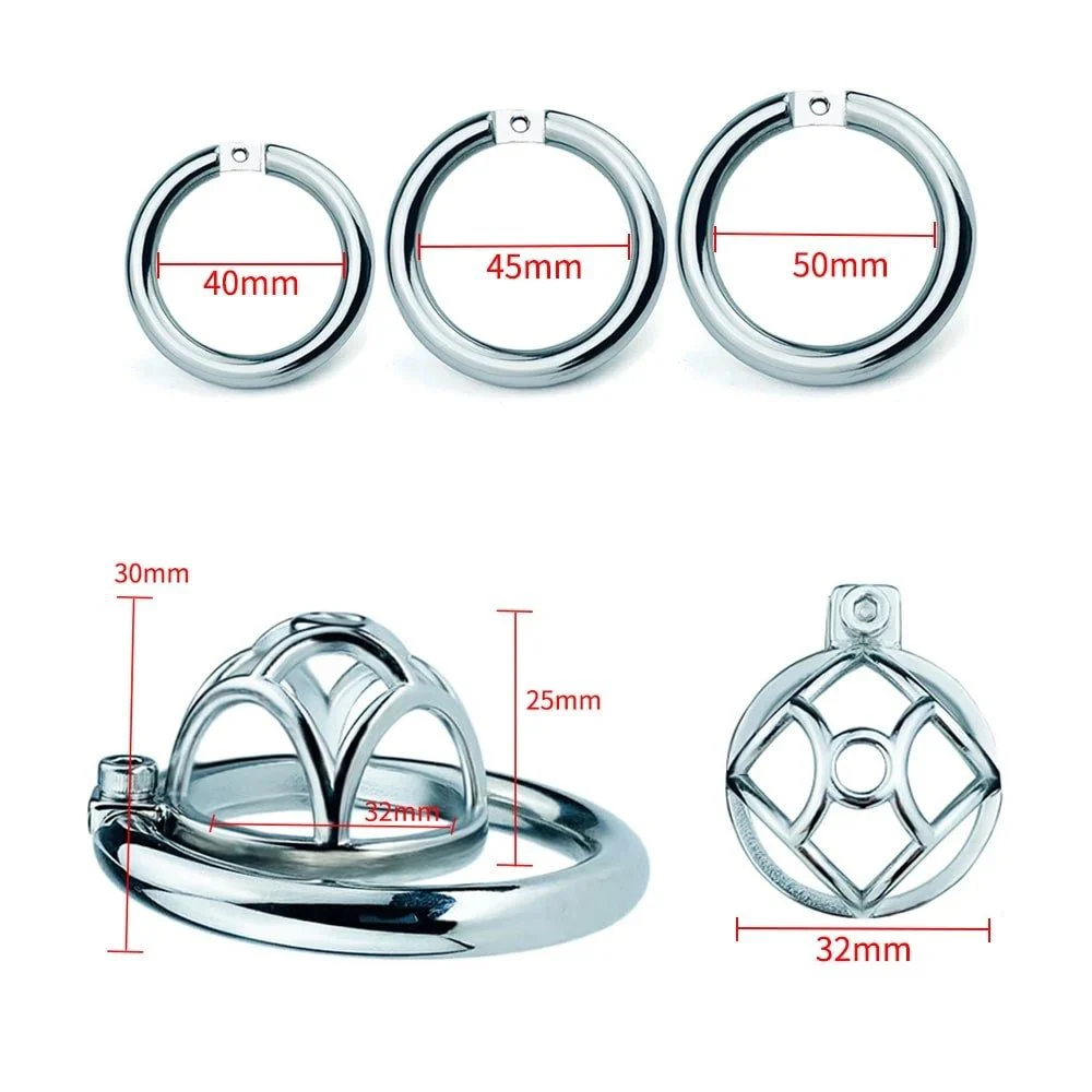 Raptor Stainless Steel Chastity Lock Male Screw Version Lightweight Birdcage Standard Hollow Chastity Lock Sex Cage