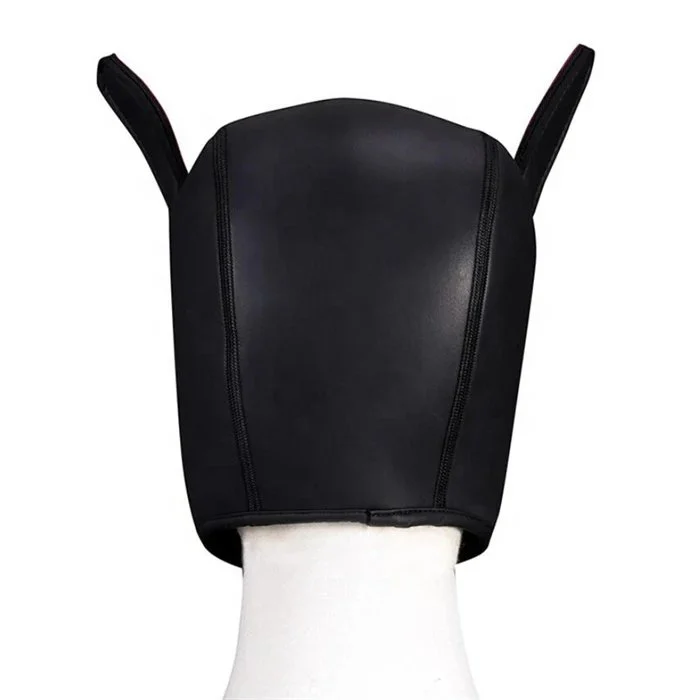 Adult Men and Women Puppy Cosplay Leather Cover Hood Mask Sex Toys for Role Play for Adult Sex Use