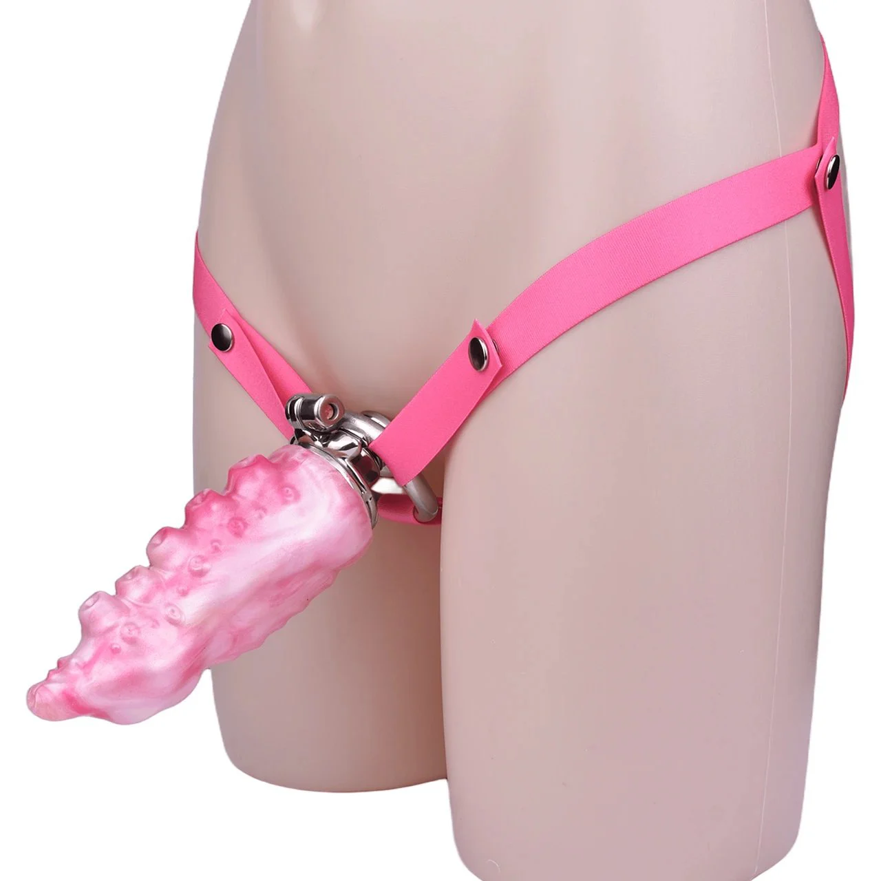 Single Cock Cage Metal Material Chastity Devices for Men Sissy Cages with Silicone Penis Dildos