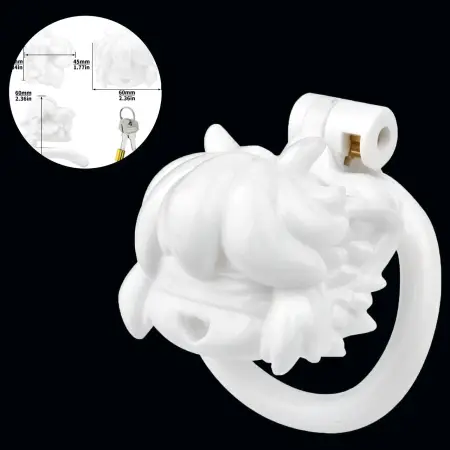 Male Cock Cage ABS Resin Material White Color with Four Sizes Chastity Sex Toys Shop