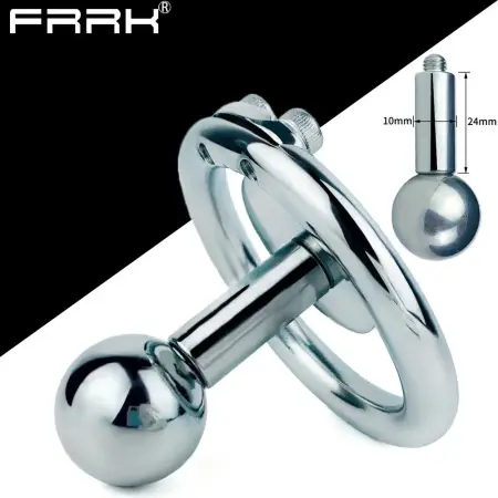 Sectionalized Negative Chastity Lock Length Adjustable Detachable Solid Stainless Steel Ball