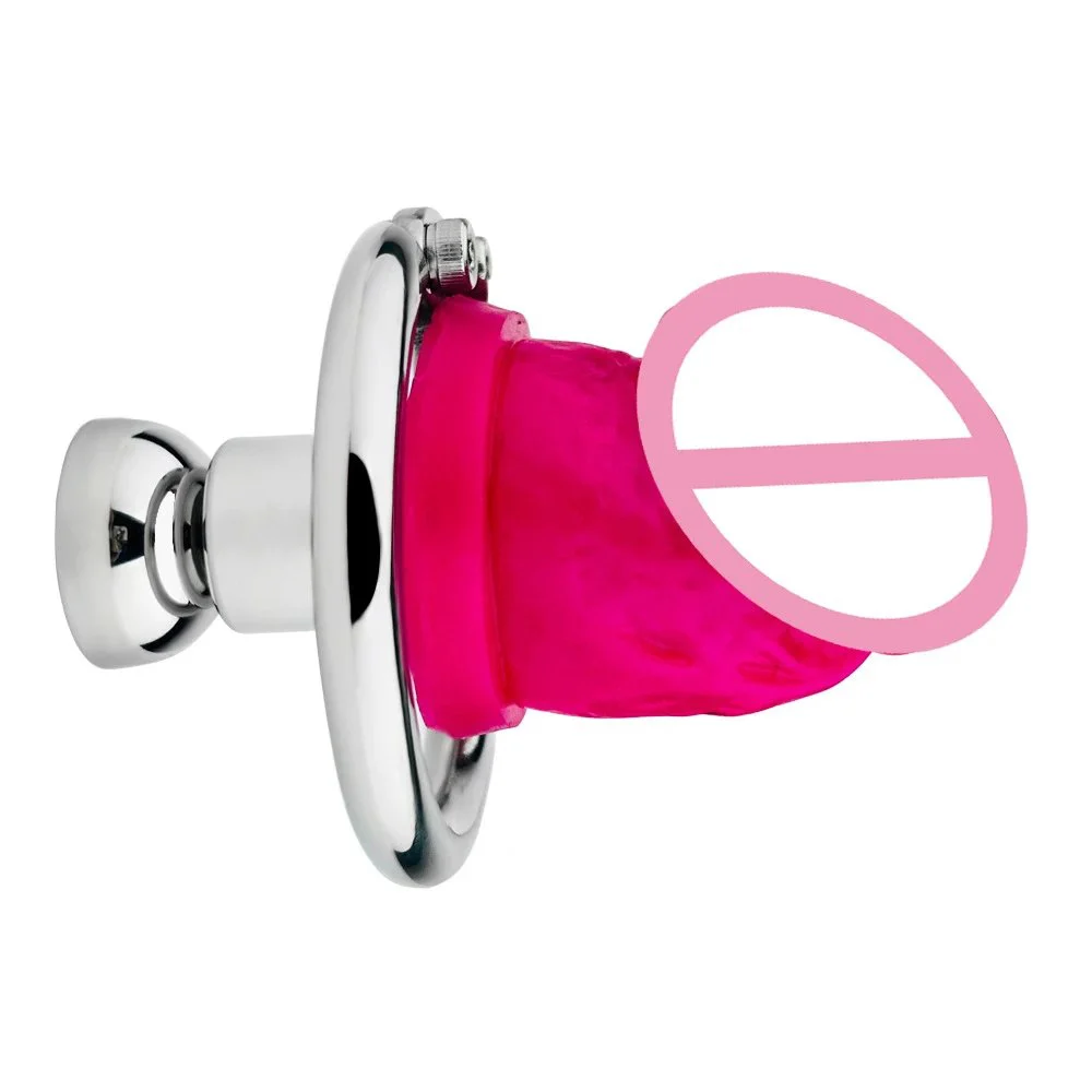 Semi-silicone Chastity Lock Penis Lock Chastity Cage Sex Toys for Men