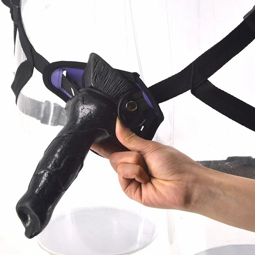 Sex Shop Beginner's Unisex Strap Dildo Harness Kit with 7.3 Inch Realistic Dog Dildo Unisex Sex Toys with Genuine Leather