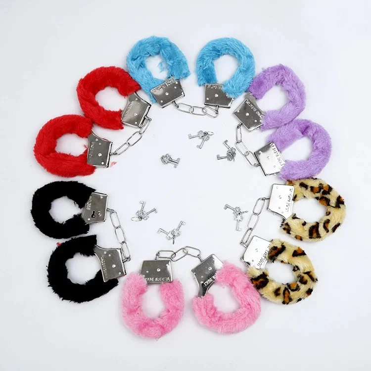 Bondage Restraint Set Sex Toy Fuzzy Handcuff Lock SM Sexy Furry Handcuffs