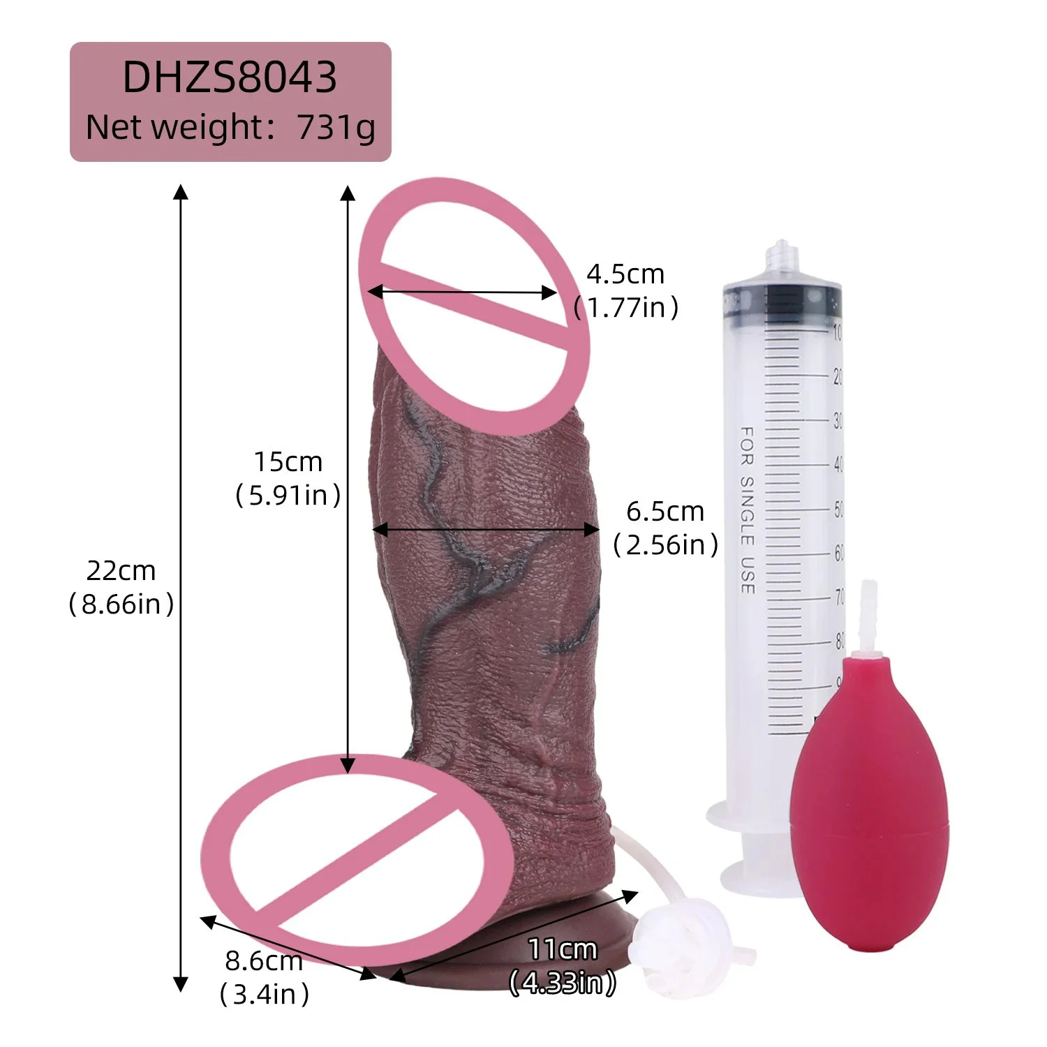 Realistic Male Penis Suction Cup Dildo for Women Squirting Dildo Soft Silicone Material Life-Like Sensation Sex Toy