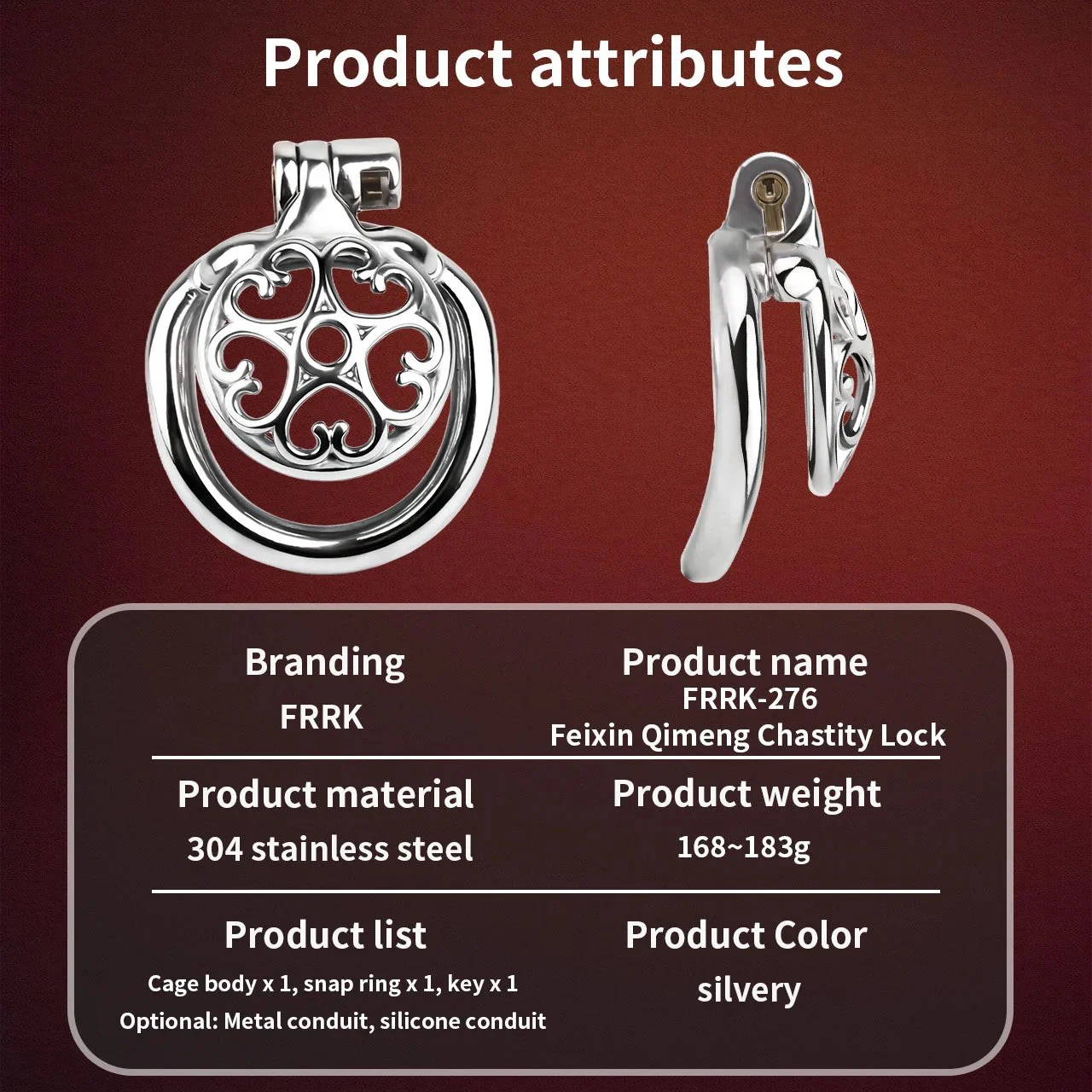 Flat Chastity Cage with Silicone Tube, Small Chastity Cage Chastity Devices Male Penis Cage for Men Sex Toys