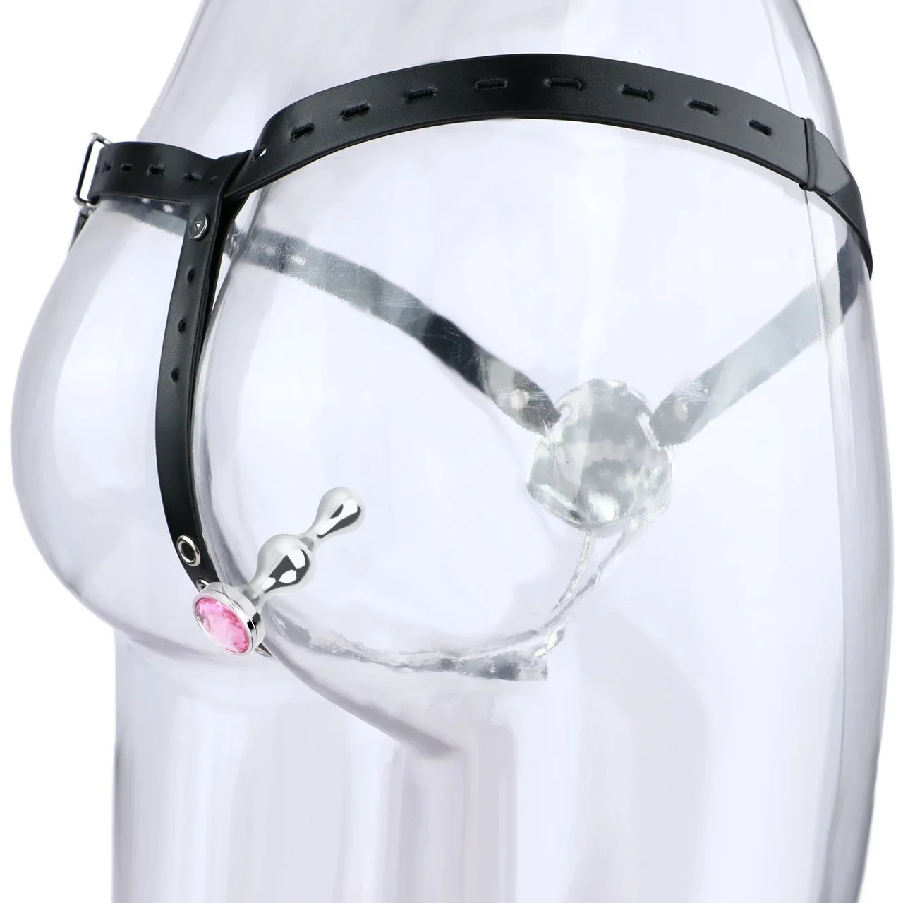 Male Penis Chastity Cage Wearable Metal Penis Restraint Lock with Urinary Catheter and Stainless Steel Anal Plug Suitable