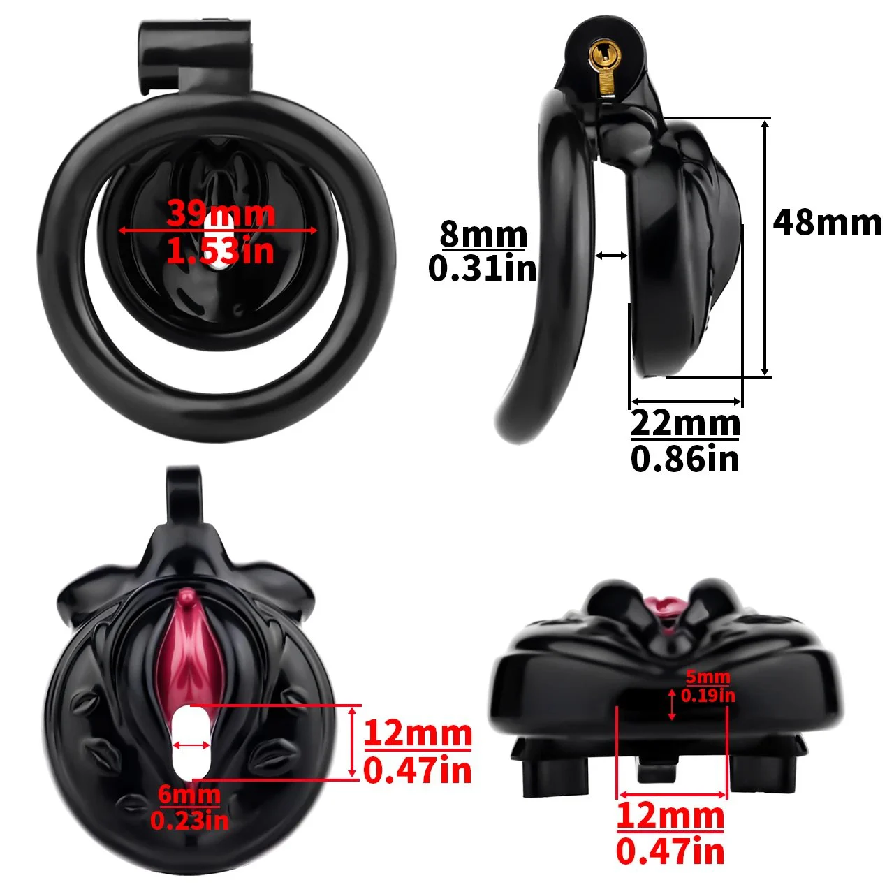 Male Resin Chastity Belt Device Flat Cage Sissy Binding,sissy Chastity Cage for Gay Boy,small pink Sissy Penis Cock Cage