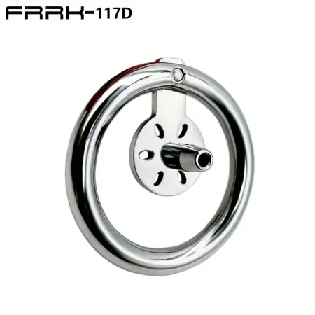 Slim Design Short Style with Catheter Stainless Steel Bird Cage Lock Bottle Cap Lock Chastity Lock Adult Sex Toys