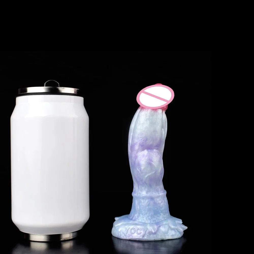 9.84 Inch Realistic Large Ice Dragon Dildo Penis Liquid Silicone Sex Shop Toy with Luminous Color Dildos for Male Gay