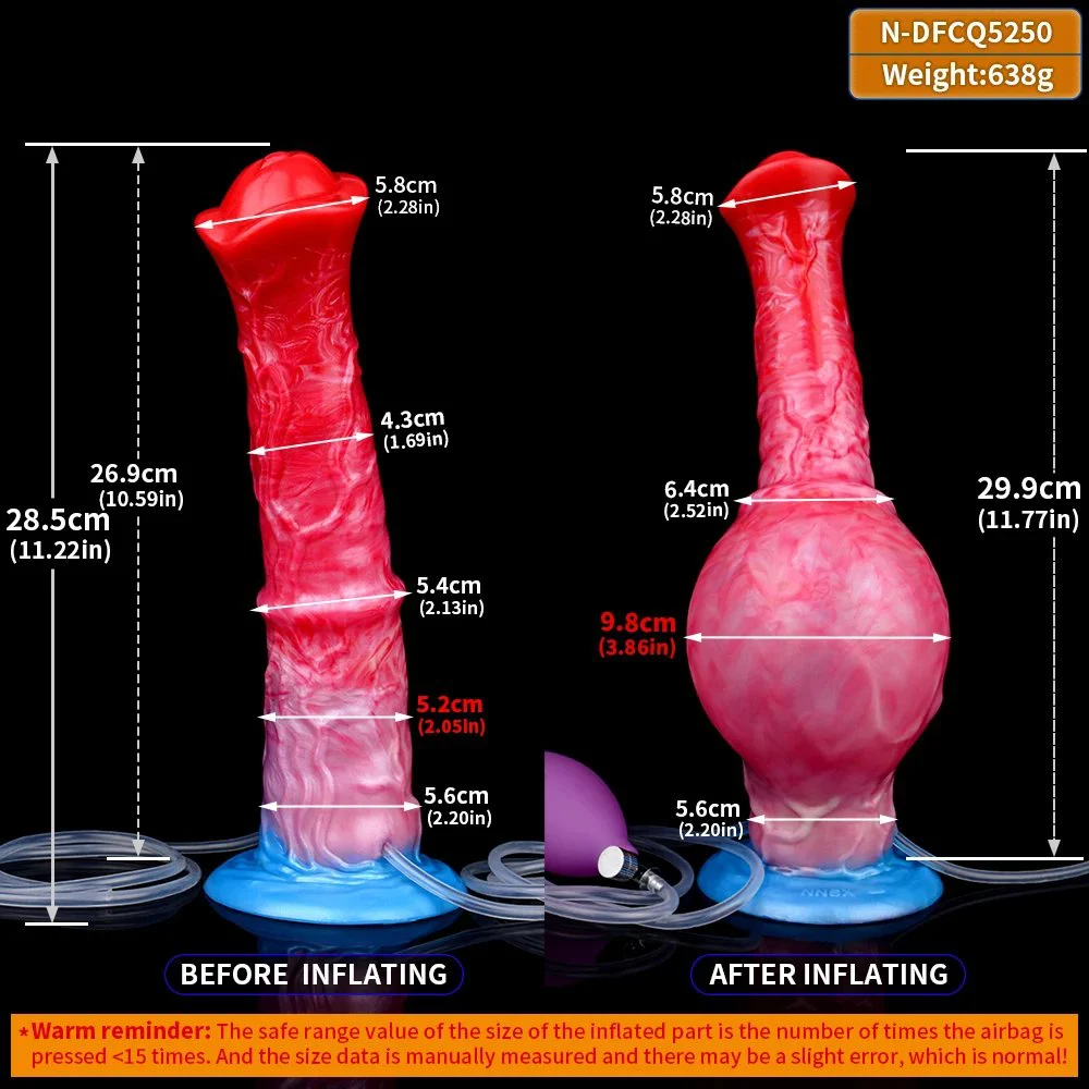 Horse Squirting Dildo Long Inflatable Anal Dilator Female Anal Plug Silicone Large Dildos for Adults Man Women Masturbation
