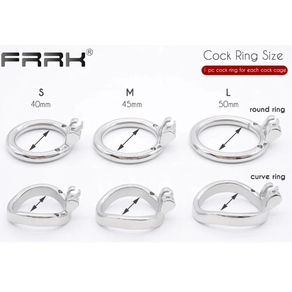 Male Chastity Device Metal Cock Cage Stainless Steel Penis Rings Sissy Erect Denial Bondage Her Control Fetish Sex Toy