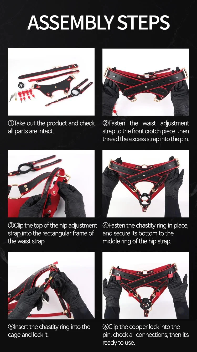 Leather Male Chastity Device Harness,Male Chastity Harness with Anal Plug Ring,chastity Belt with Micro Chastity Cage Men