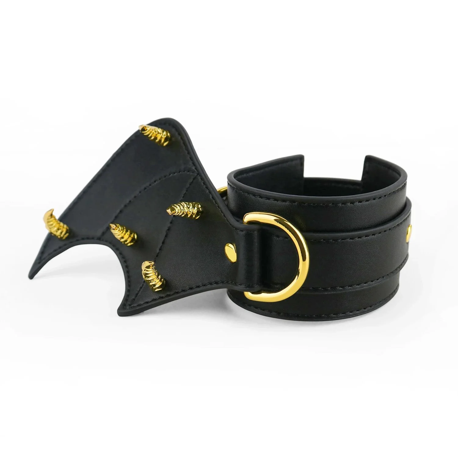 Bat-wing Design Adult Novelty Ankle Cuffs Available in 2 Colors Soft Leather Material with Premium Texture Ideal