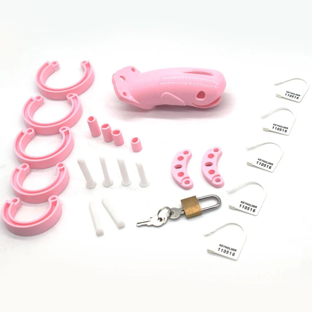 Long Male Chastity Device Plastic Fish Chastity Lock Couples Passion Tools Alternative Lock JJ Prevent Cheating
