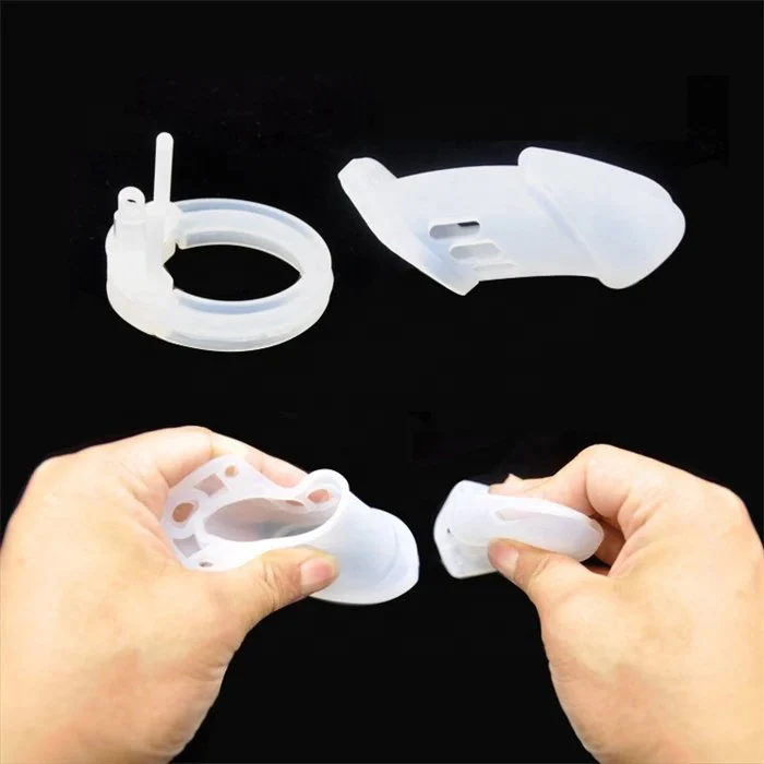 Silicone Male Cock Cage Chastity Device Adult Men's Sex Toy for Penis Exercise