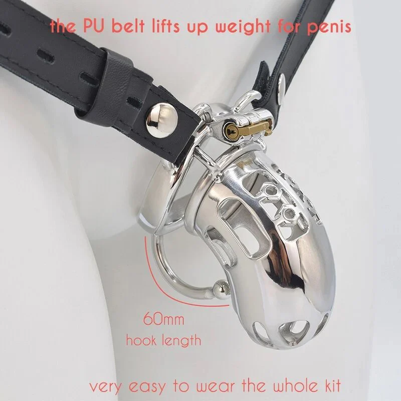 Male Chastity Belt Cock Cage Men Stainless Steel Adult Sex Toys Metal Penis Rings Lock Bondage Device