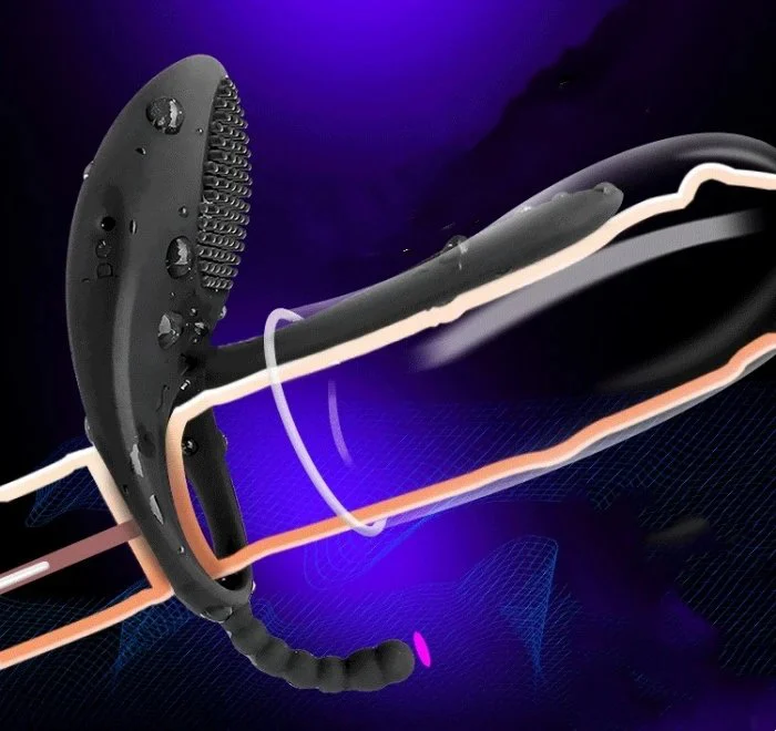 Remote Control Cock Ring Vibrator with USB Power Supply