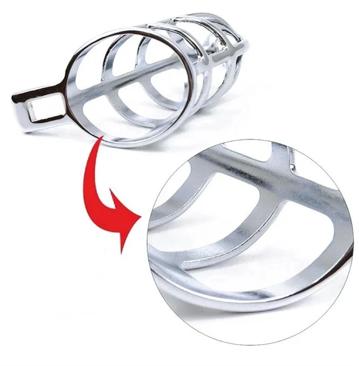 New Arrival Men's Stainless Steel Chastity Lock SM Device Adult Male Chastity Cage