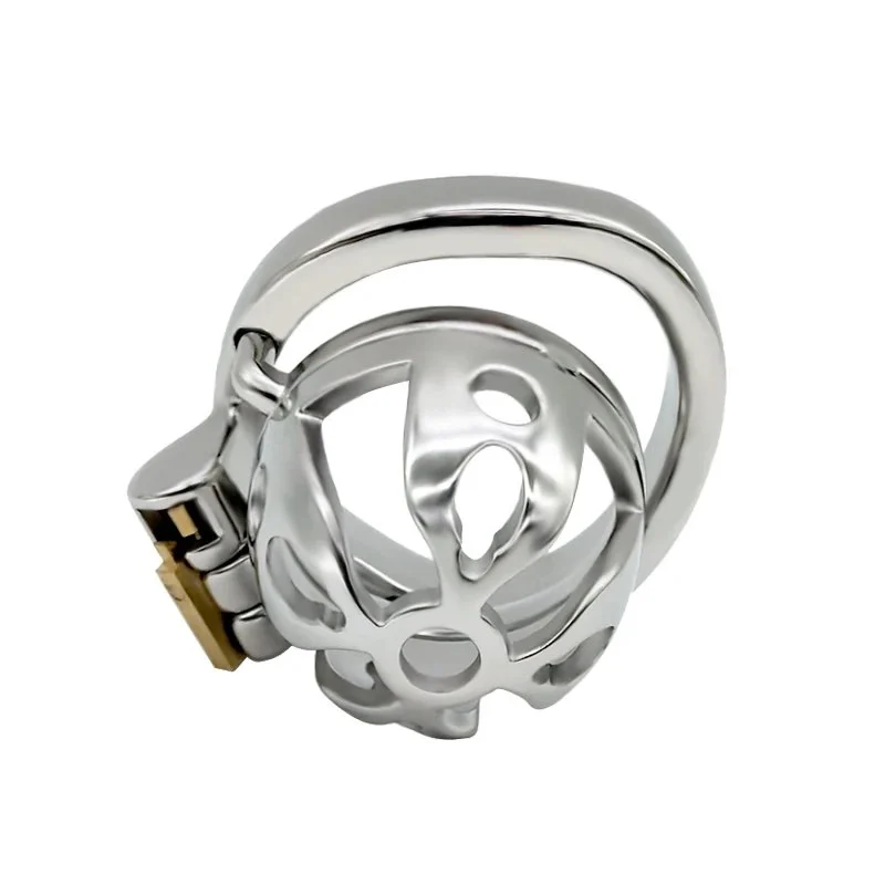 Stainless Steel Hand Polish Cock Cage Penis Ring Lock Belt Sex Toys for Men