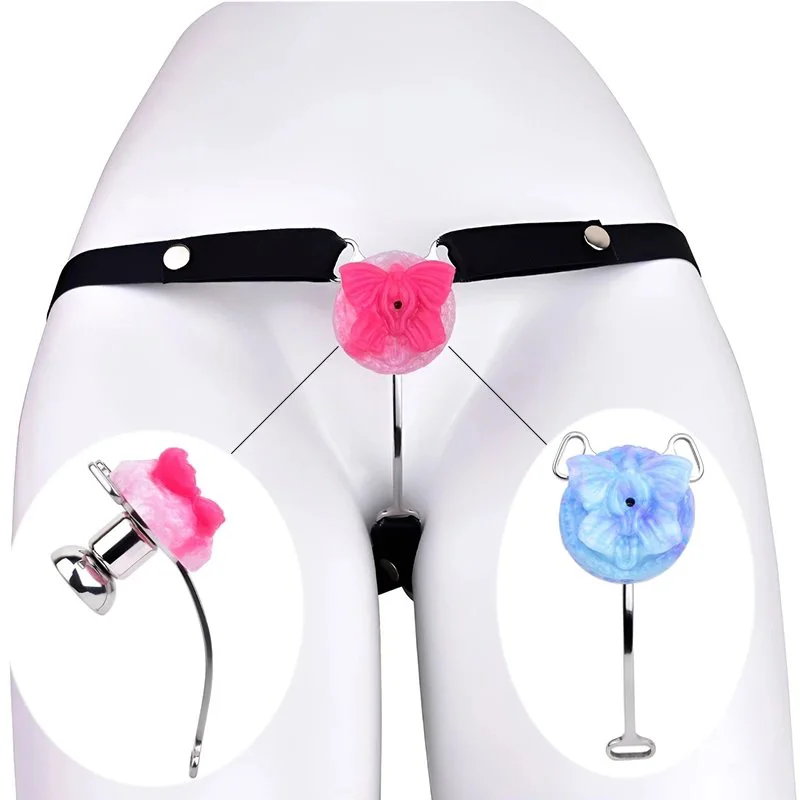 Sissy Cock Cages Male Chastity Cage Lock Clitoral Flaky Bend Negative Cock Cages Device With Belt Sex Toys Pussy Butterfly