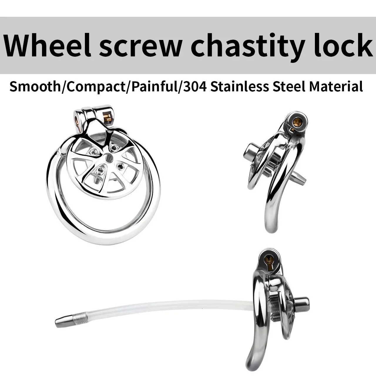 Small Spiked Chastity Cage Device,sissy Chastity Cage ,BDSM Cock Cage for Men,chastity Cage for Men Flat Catheter