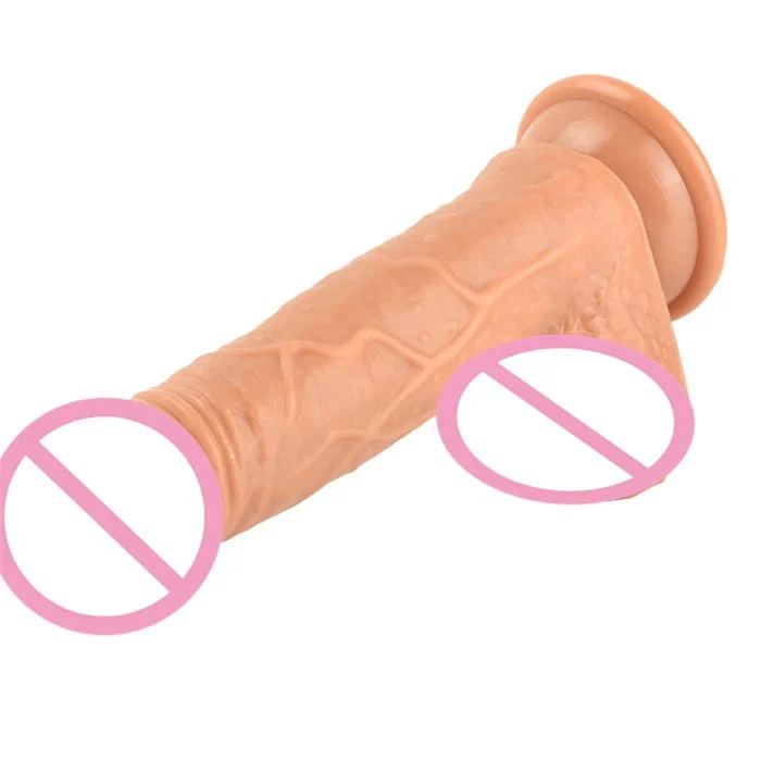 Adult Sex Toy Artificial Penis Female G-spot Realistic Soft 100% Waterproof Stimulator with Suction Cup