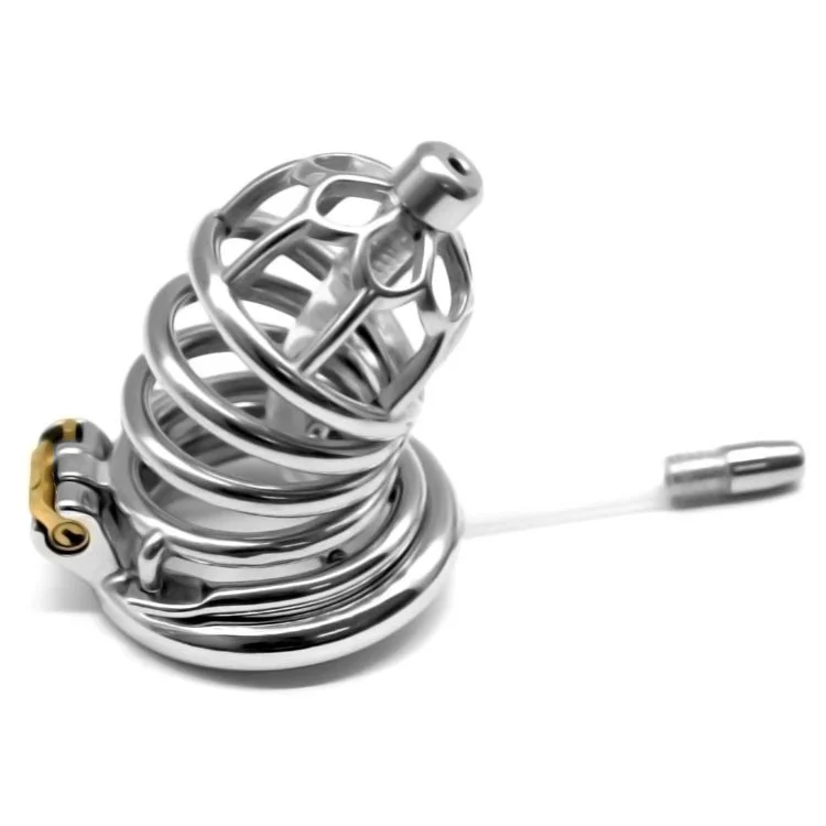 FRRK 5.2cm Man Chastity Cage Metal Lock Penis in Cage with Keyholder+clasp Male Chastity Device