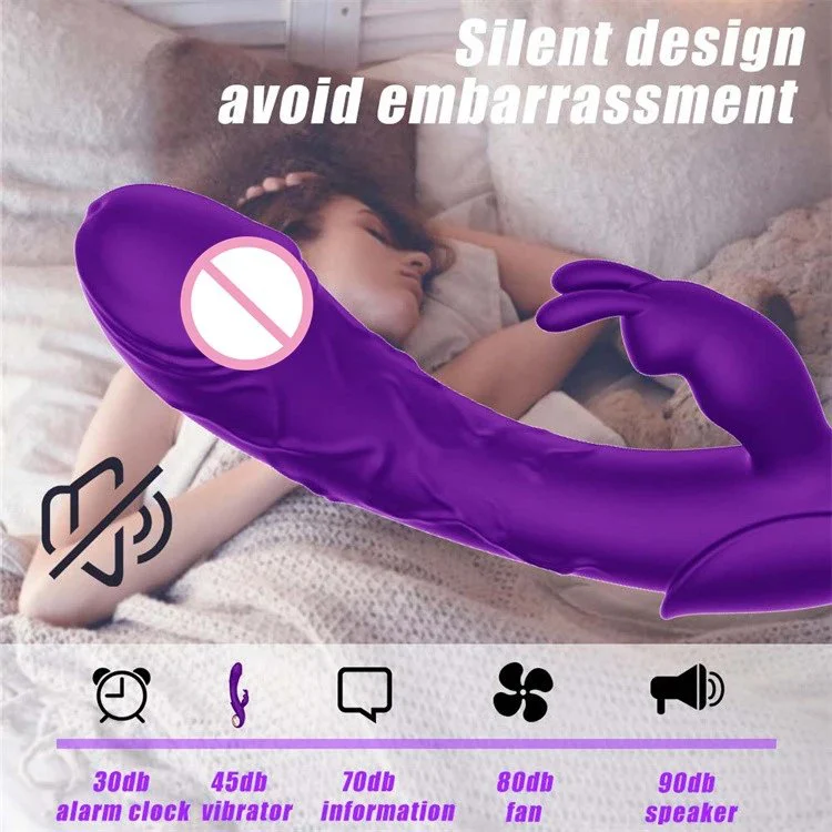 Rechargeable Clitoral Stimulator 10 Modes Realistic Dildo Female Rabbit Vibrator Sex Toys for Women