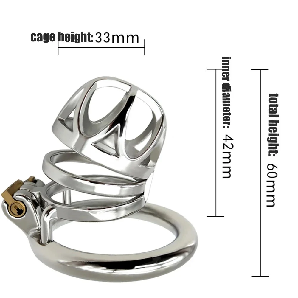 Spiked Cock Cages Delay Ejaculation Cock Cage with 4 Size Penis Ring Cage Chastity Cock Ring for Game