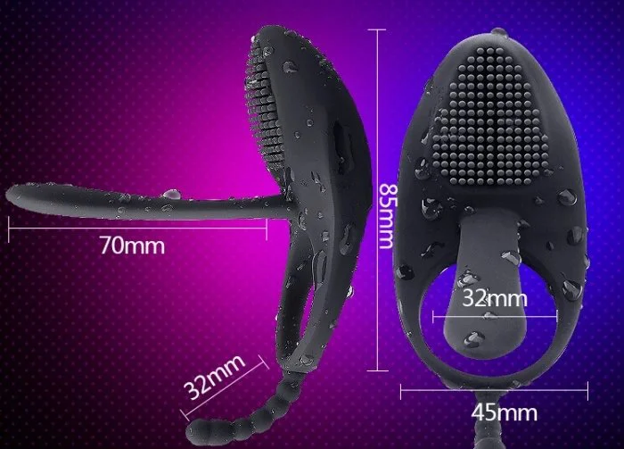 Remote Control Cock Ring Vibrator with USB Power Supply