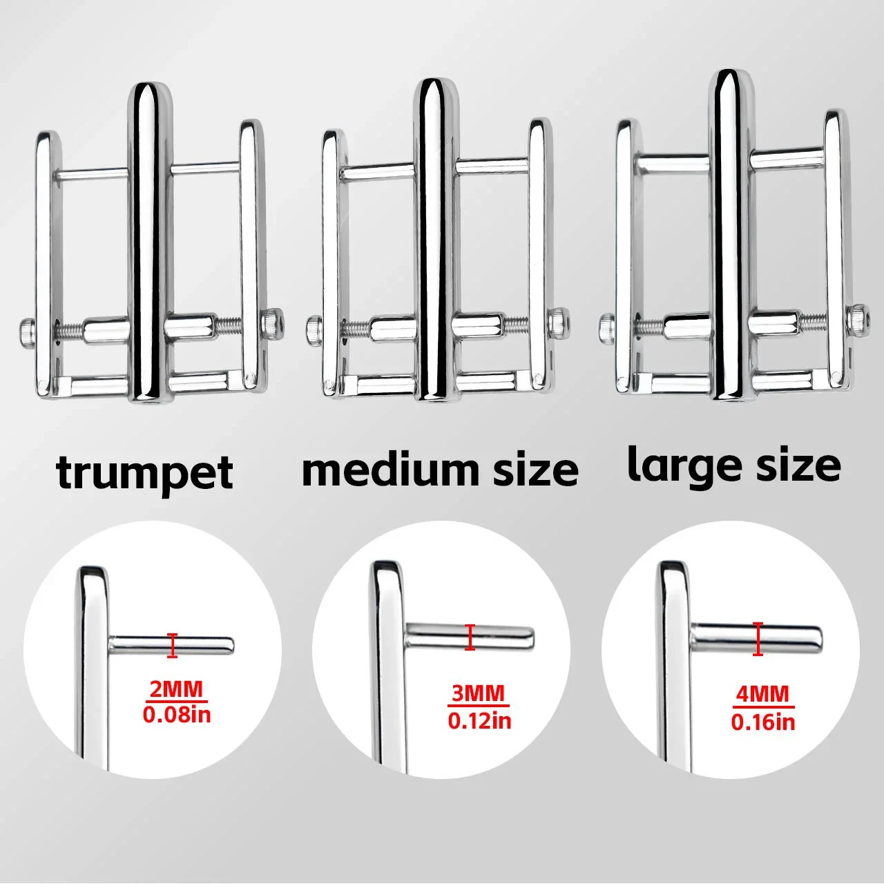 Stainless Steel Adjustable Urethral Dilator Double Side PA Piercing Penis Plug Ring Catheter Sounds Male Chastity Device