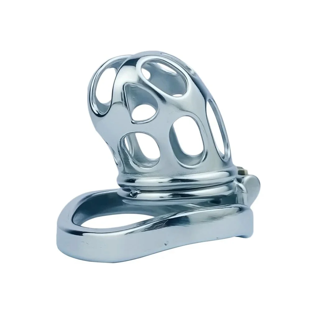 Male Chastity Lock Metal Stainless Steel Penis Ring Narrow Chastity Cage Erotic Control Device Bondage Sex Toys