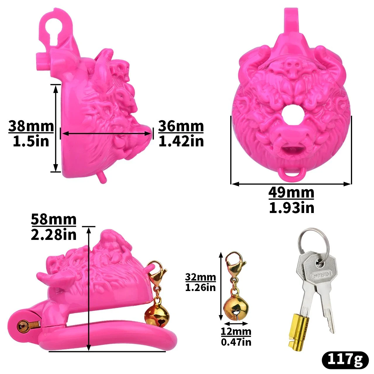 pink Sissy Chastity Cage,dragon Shape Male Chastity Cage Devices,cock Cage for Men,chastity Cage Belt Toys