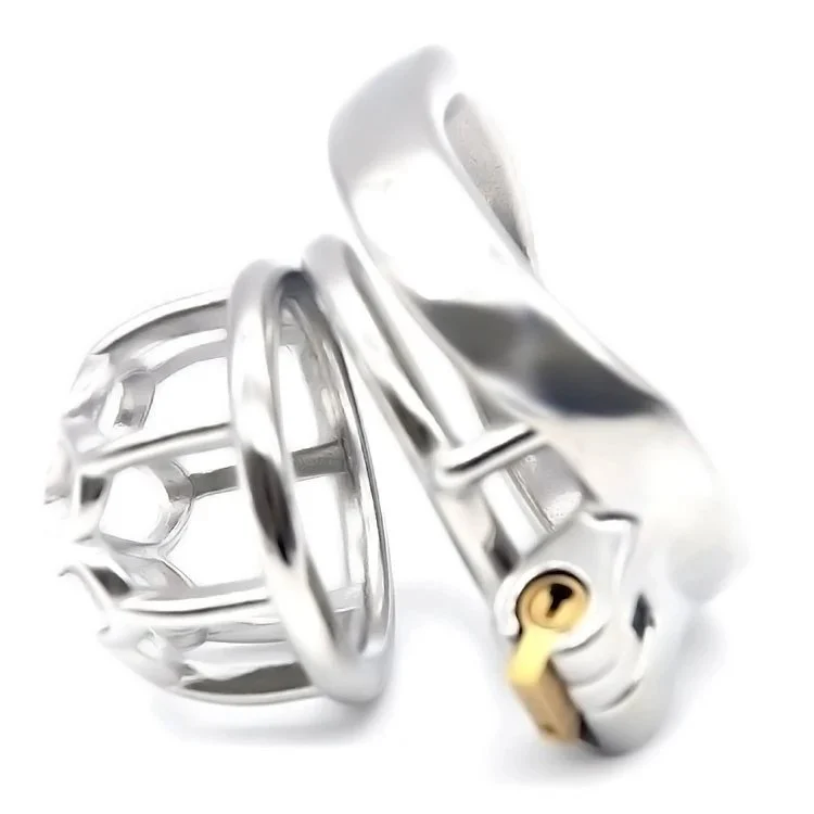 Stainless Steel Cock Cage with Padlock Male Urethral Cuckold Cock Chastity Cage