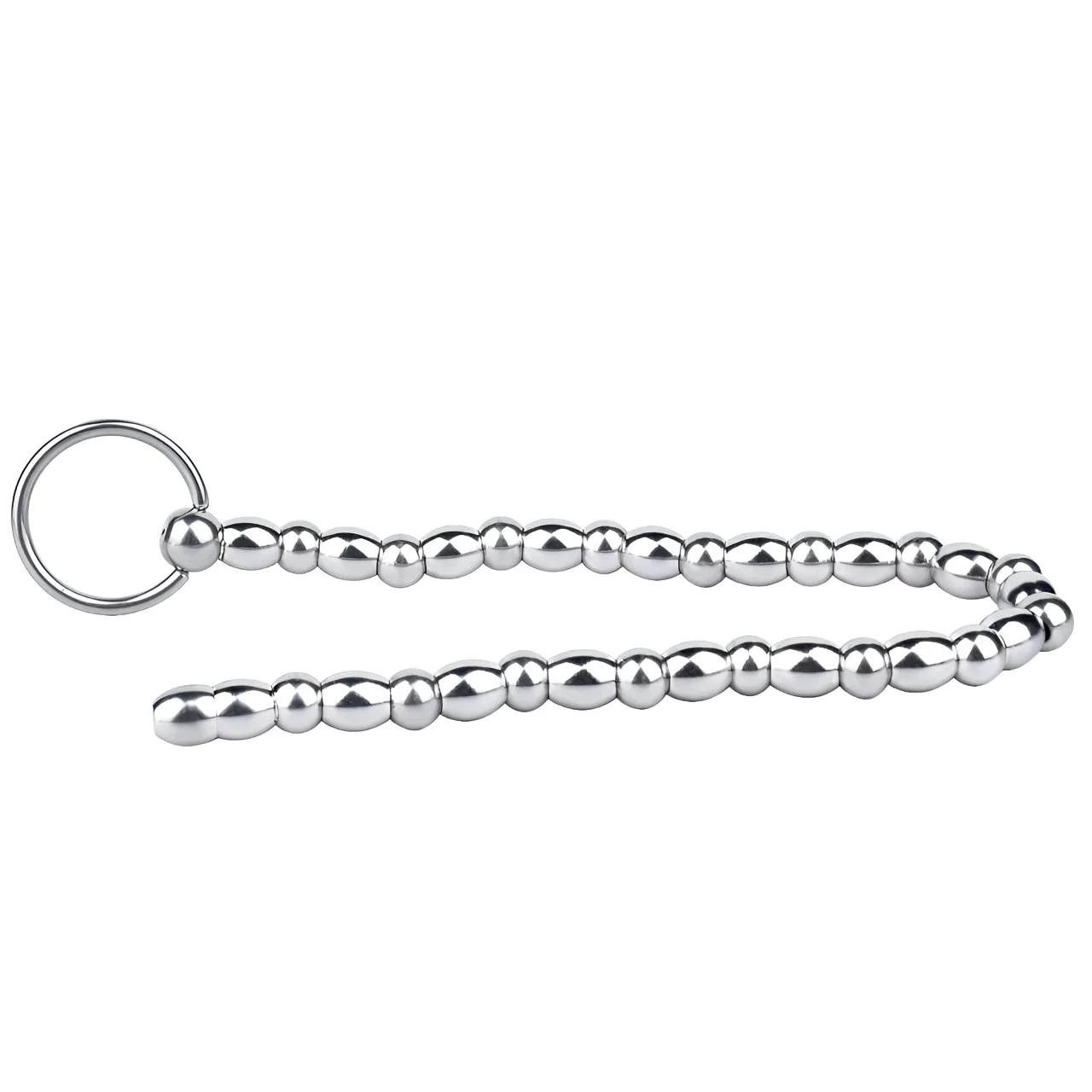 36cm Stainless Steel Male Prostate Smooth Pull Bead Horse Eye Rod Urethra Insertion Plug Dilator Urethral Stimulation Massage