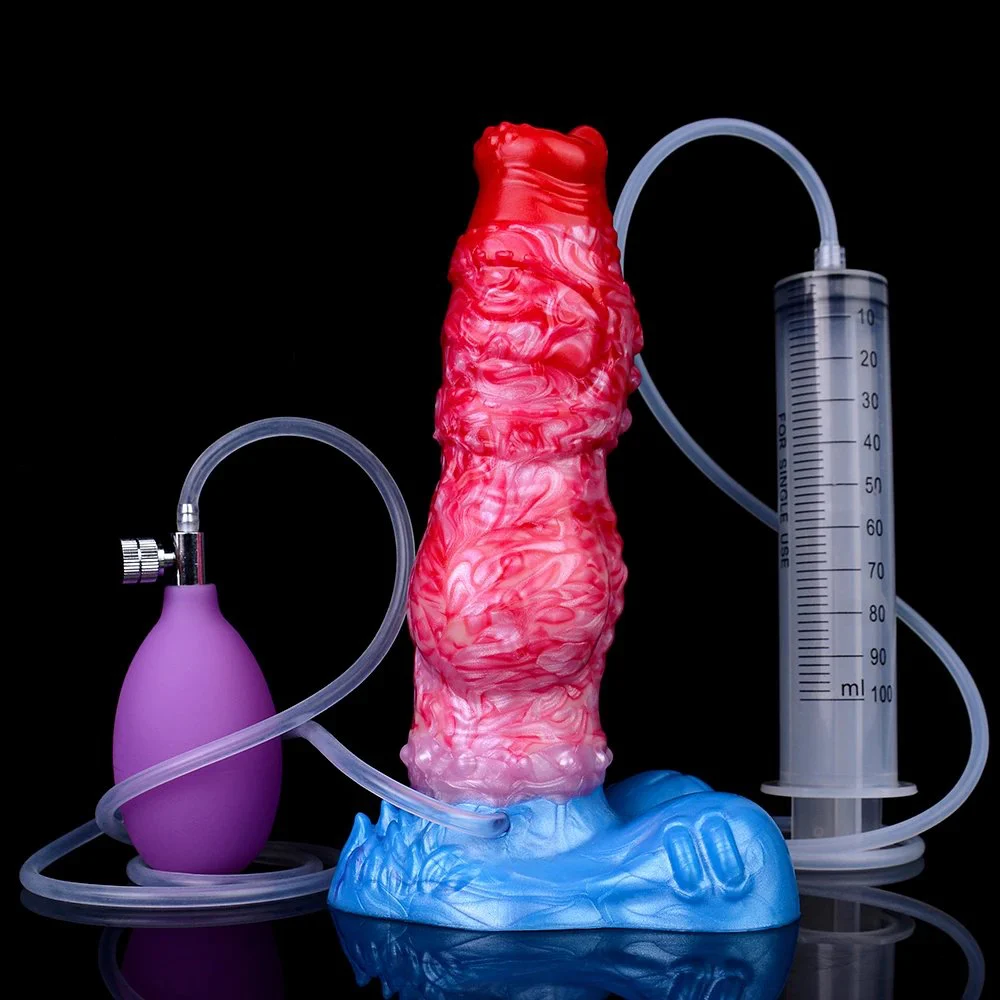 Inflatable Squirting Anal Dildo Prostate Massager Swelling Feature Fantasy Inflatable Squirting Dildo for Couples 18+ Adult Toy