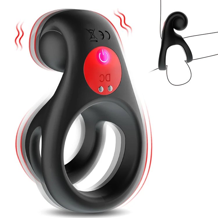 10 Frequency Male Penis Delayed Ejaculation Cock Ring Vibrator for Male Masturbation