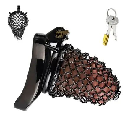 MINI Cock Cages Black Chainmail Chastity Cages for Men Sissy Chastity Device Male Chastity Devices Sex Toys