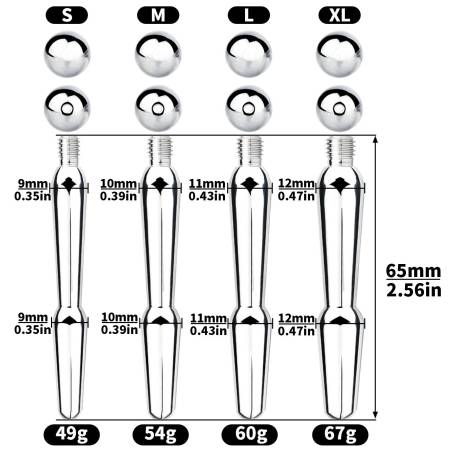 304 Stainless Steel Horse Eye Stick with 4 Sizes Sexual Abuse Urethral Dilatation Equine Eye Irritation Sex Toy for Man