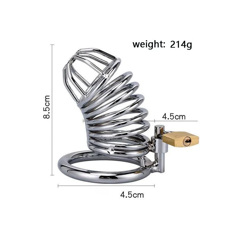 Penis Lock Male Stainless Steel Cock Cage Chastity Device Erotic Bondage Husband Loyalty Big Metal Cock Cage