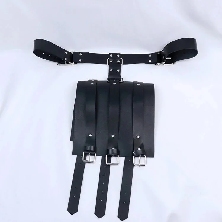 Adult Sex Toy Leather Back Handcuffs Bondage Gear Adjustable for Couples