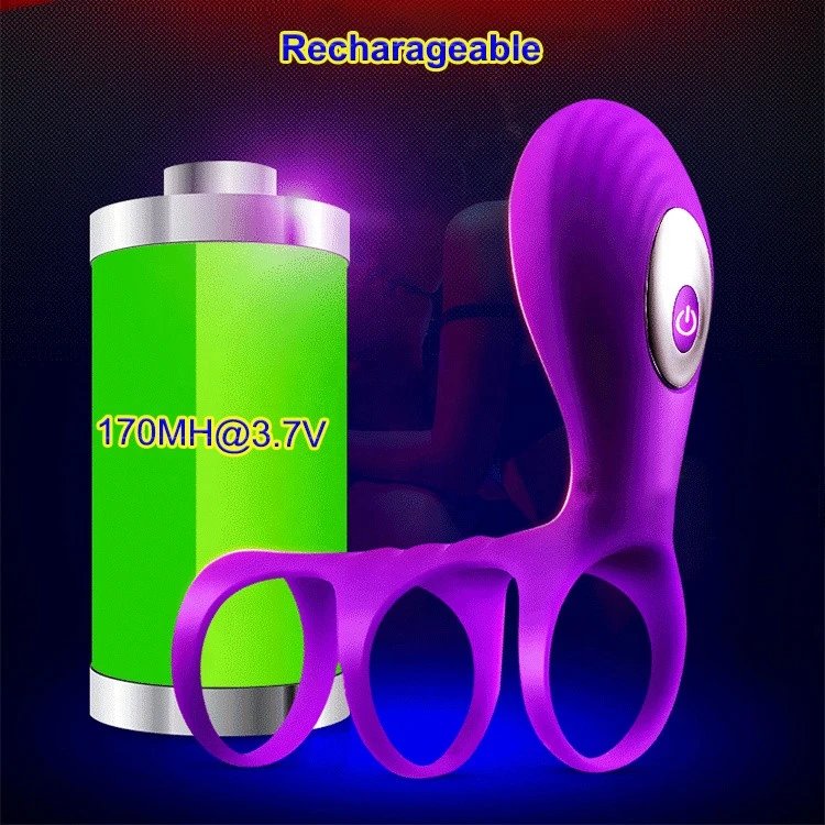 7-Speed Remote Control Dildo Vibrating Cock Ring for Men Penis Rings