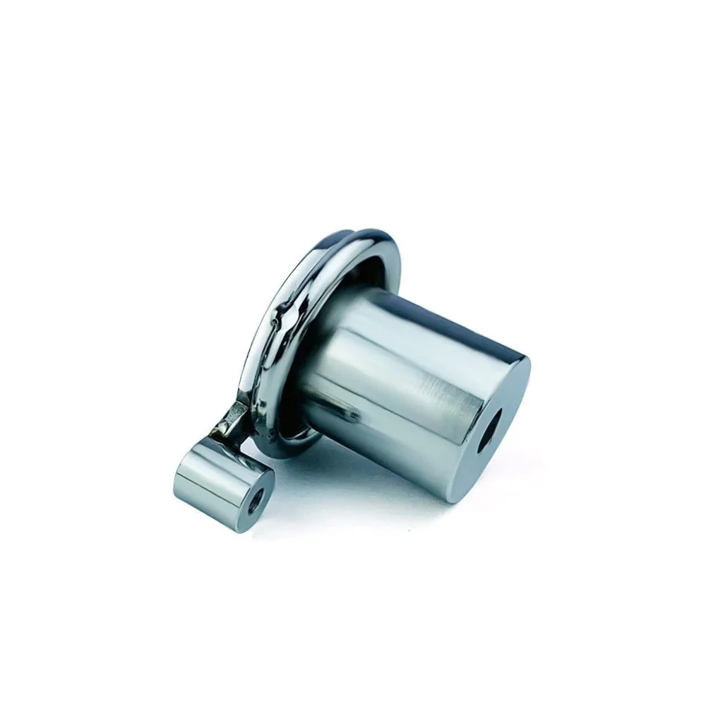 Metal Stainless Steel Male Penis Control Chastity Cage Devive Flat Chastity Lock Male Penis Massager Removable Cage